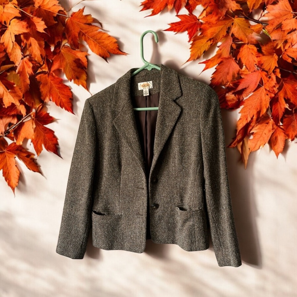 Talbots petite women dinner jacket 91% Wool 9%nylon, lining100% Acetate pp20 L21